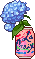 hydrangea in a La Croix can