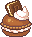 chocolate macaron with white cream