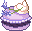 lavender macaron with lavender cream and lavender flowers