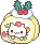 nyanko cat in a fruit cake