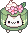 nyanko cat in a slice of green tea cake topped with cherry blossoms