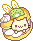 nyanko cat in a banana macaron